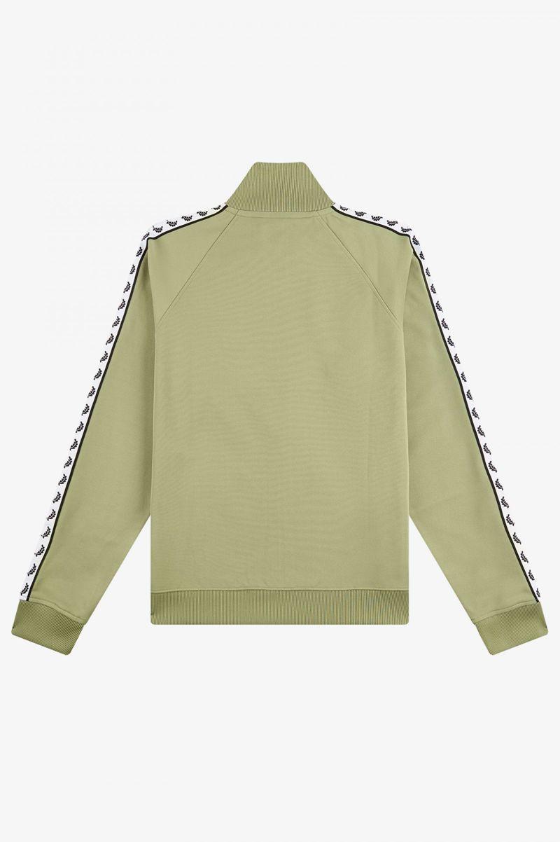 Olive Green Fred Perry Taped Track Men's Jackets | PH 1262WNBY